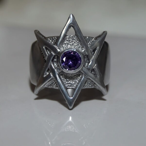 Unicursal Hexagram Ring - Dark Cast Studio