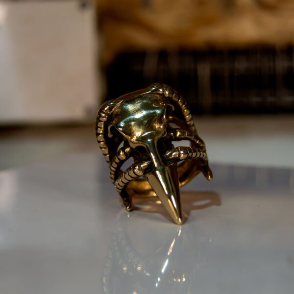 Raven Skull Ring - Dark Cast Studio