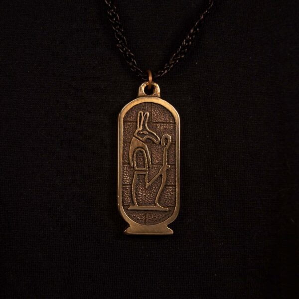 Seth Hieroglyph Kartusche Necklace - Dark Cast Studio