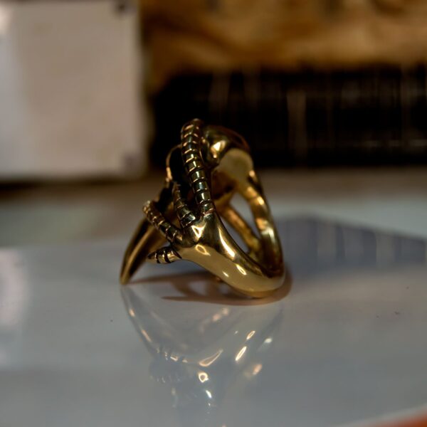 Raven Skull Ring - Dark Cast Studio