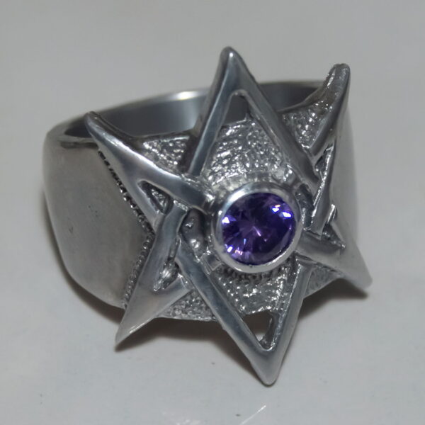 Unicursal Hexagram Ring - Dark Cast Studio