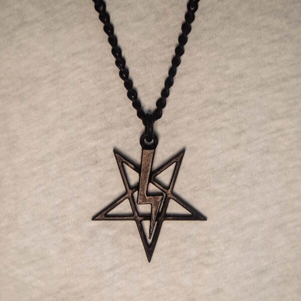 Lightning Bolt Satanic Pentagram - Dark Cast Studio