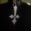 Inverted Cross Necklace - Dark Cast Studio