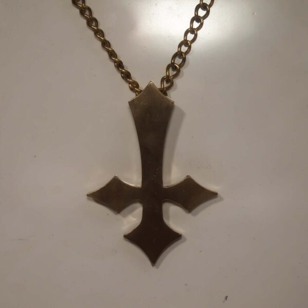 Inverted Cross Necklace - Dark Cast Studio