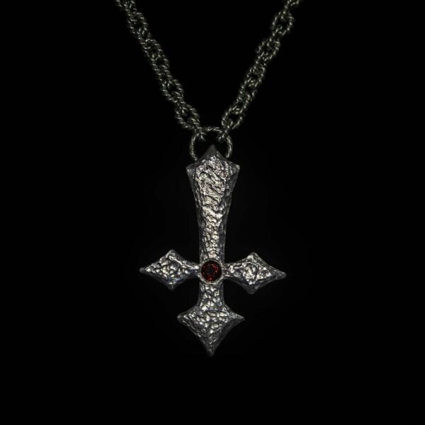 Inverted Cross Necklace - Dark Cast Studio