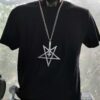 Big Pentagram With Inverted Cross Necklace - Dark Cast Studio