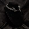 Short tailed dragon necklace choker - Dark Cast Studio