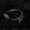 Short tailed dragon necklace choker - Dark Cast Studio