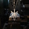 Big Pentagram With Inverted Cross Necklace - Dark Cast Studio