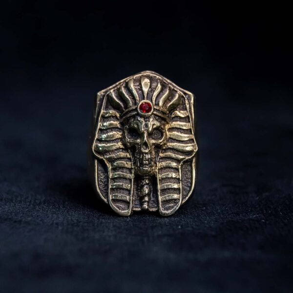 Pharaoh Skull Ring - Dark Cast Studio