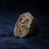 Pharaoh Skull Ring - Dark Cast Studio