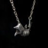 Jack'o Lantern With Bat Wings Necklace - Dark Cast Studio