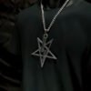 Big Lightning Bolt Satanic Pentagram - Dark Cast Studio