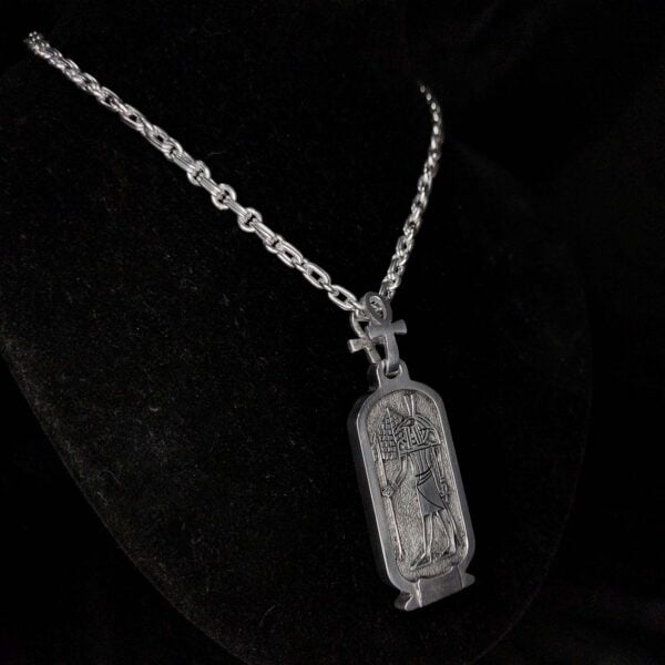 Double Sided Seth Hieroglyph Kartusche Necklace - Dark Cast Studio