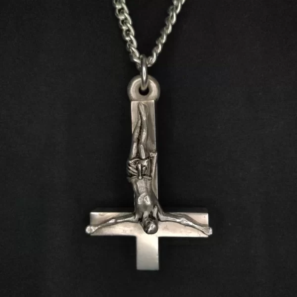 Big Inverted Crucifix Necklace - Dark Cast Studio