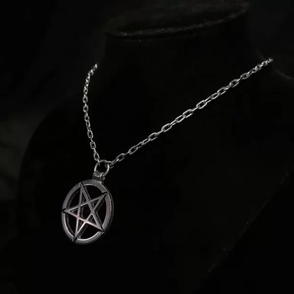 Satanic Inverted Pentagram Necklace - Dark Cast Studio