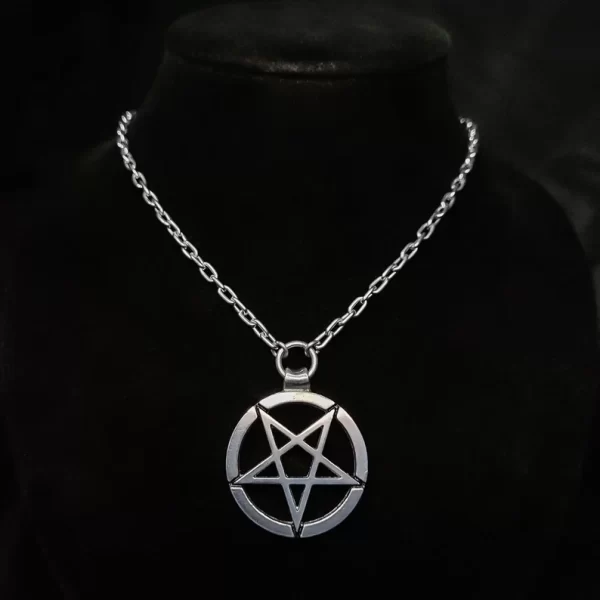 Satanic Inverted Pentagram Necklace - Dark Cast Studio