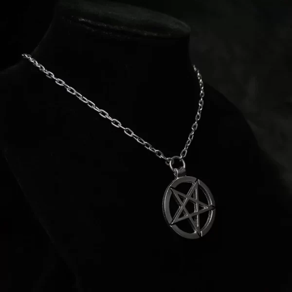 Satanic Inverted Pentagram Necklace - Dark Cast Studio