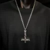 Big Inverted Crucifix Necklace - Dark Cast Studio