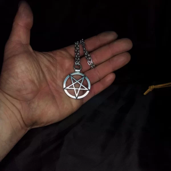 Satanic Inverted Pentagram Necklace - Dark Cast Studio